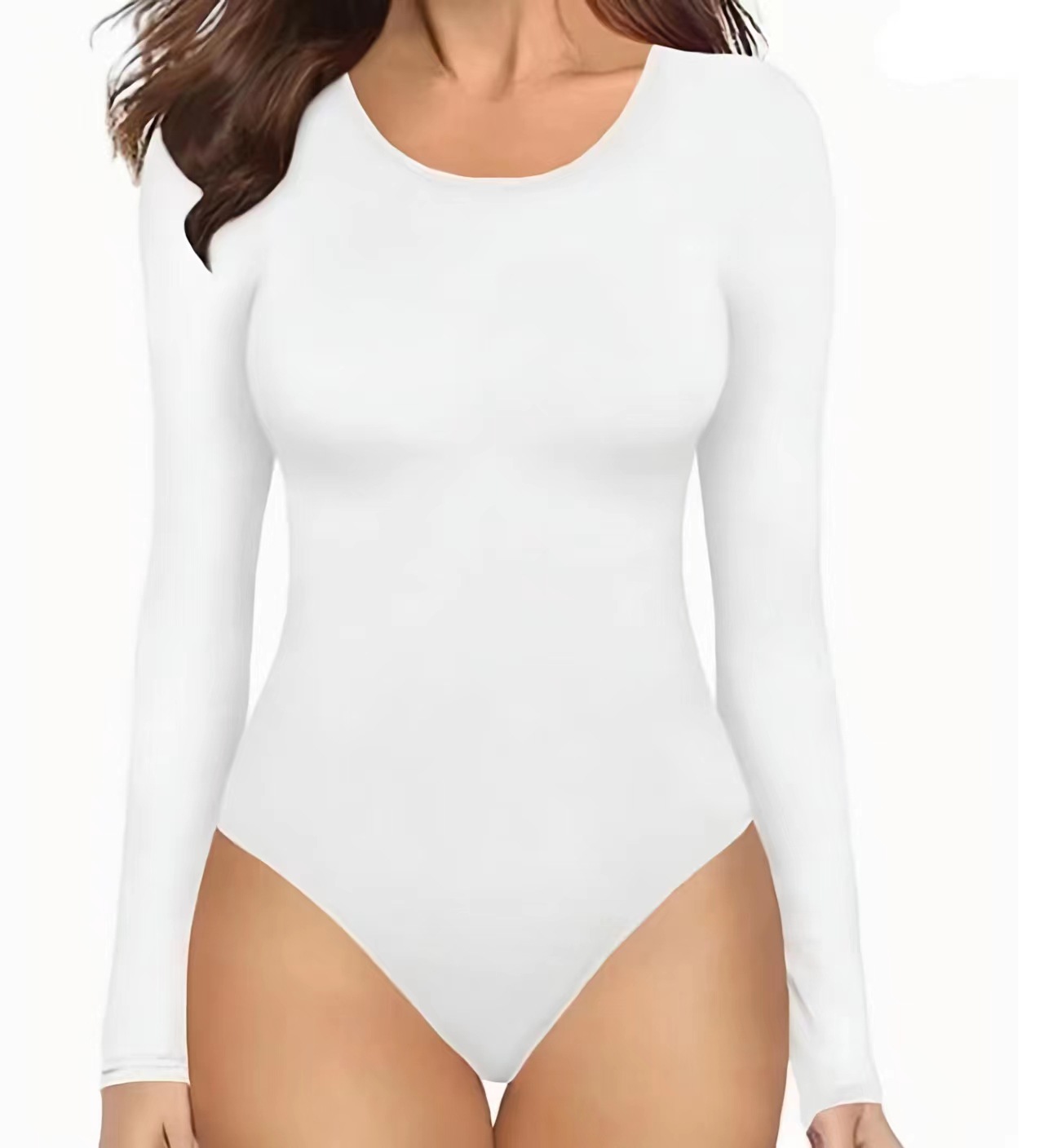 318g Weight Long Sleeve Sleeve Length Shorts Pants Length Acetate Fiber Fabric Type Mid Waist Waist Line Rompers Pants Type Stretchy Elasticity Bodysuits Tops Type Holiday, Daily Occasion Skinny Fit Type Solid Color Pattern Summer, Spring Season Women's Gender Streetwear Style Wholesale Women's Streetwear Solid Color Long Sleeve Bodysuits 7