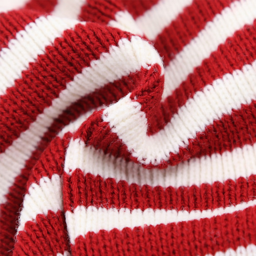 Pet dog cat clothes Teddy French Dou autumn and winter clothing supplies thick woolen red and white striped two-legged clothes