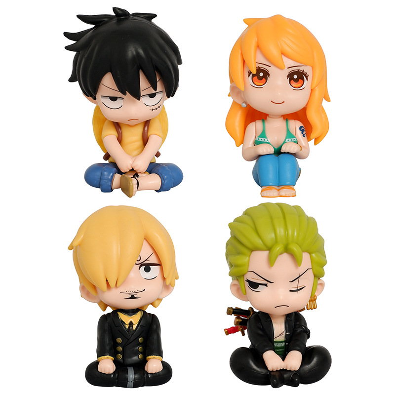 ONE PIECE OP Monkey D Luffy Nami Sanji Roronoa Zoro 4pcs Cute