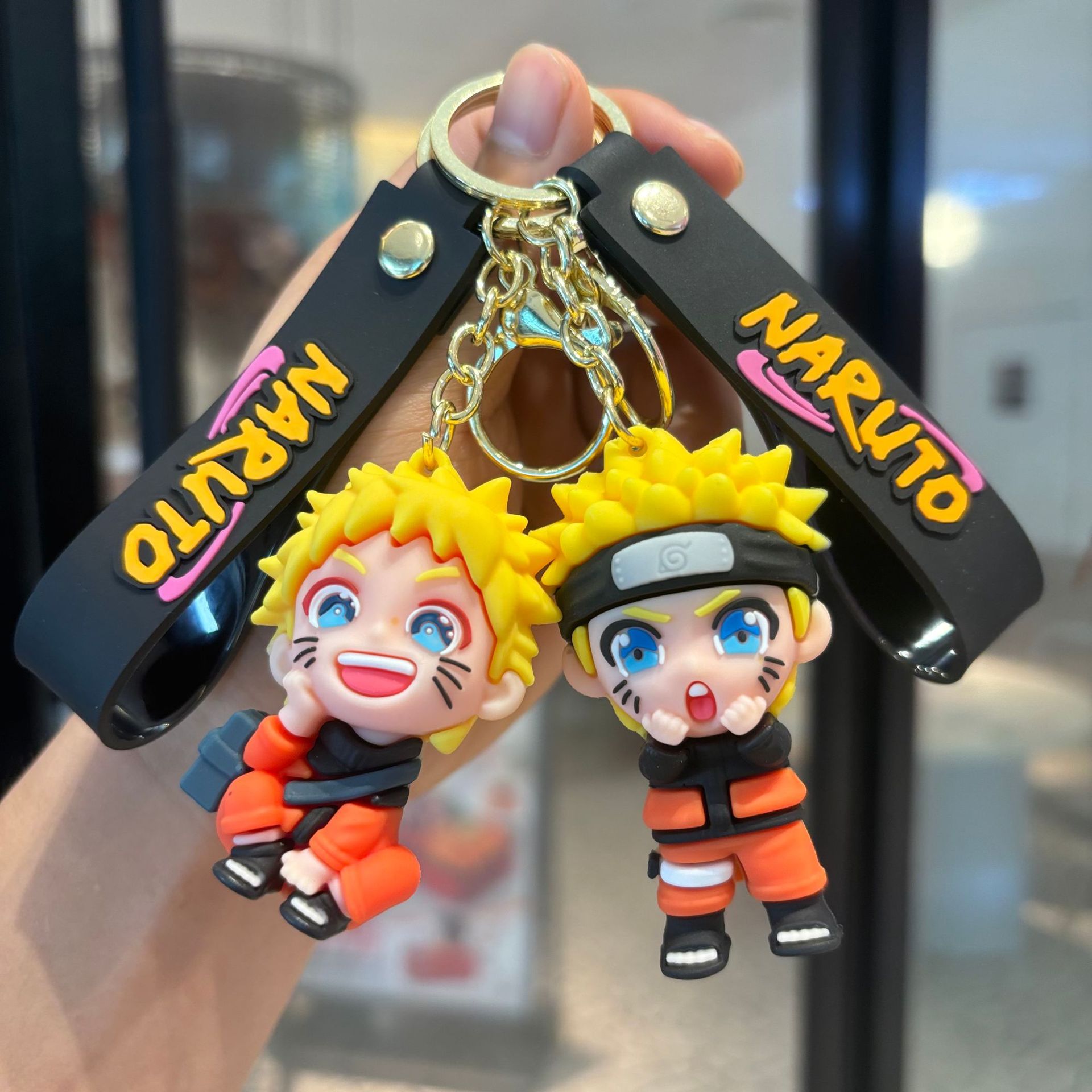 Naruto llavero de pvc muñeca colgante Naruto llavero de coche bolso llavero de bebé pequeño regalo