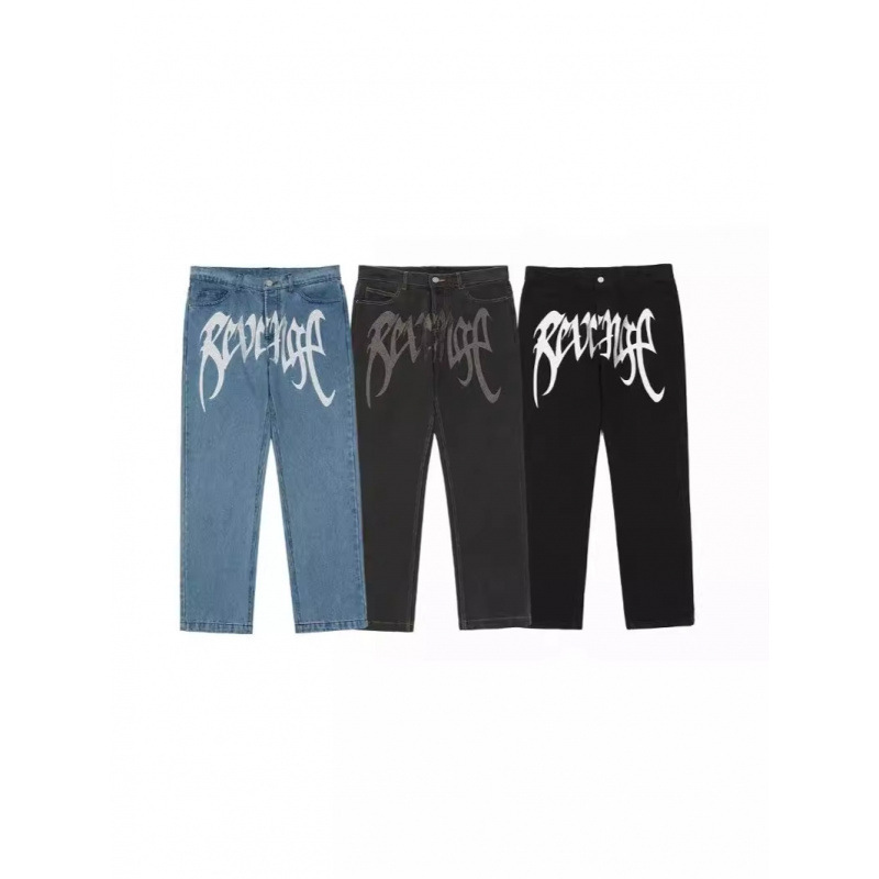 In-Stock American Street Style Printed Letter Long Pants Washed Vintage Hip-Hop Washed Workwear Straight-Leg Jeans Trendy In-Stock American Street Style Printed Letter Long Pants Washed Vintage Hip-Hop Washed Workwear Straight-Leg Jeans Trendy