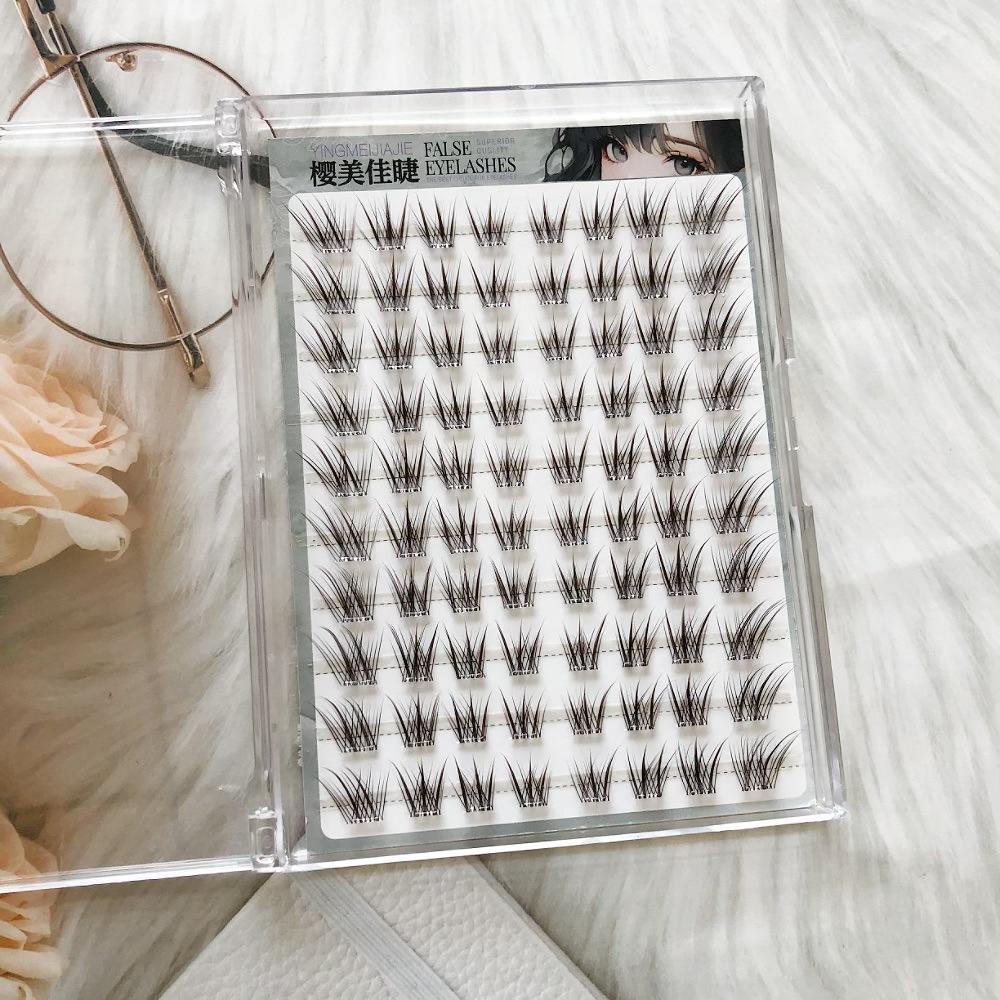 Las pestañas falsas del zorro verde marrón sin pegamento, sin desprendimiento, pura y fresca, naturalmente y en la cámara, suave, reducción de la edad, moda universal.