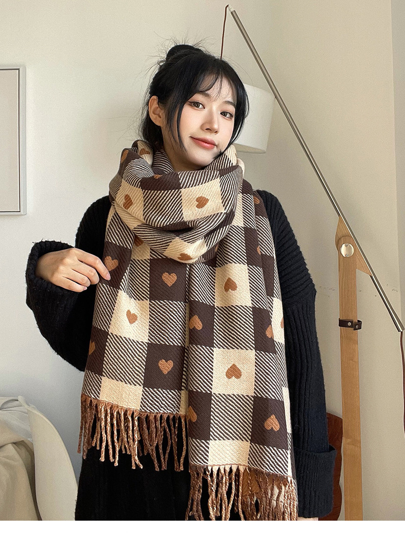 Netizen Same Love Rutete for kvinner om vinteren Allsidig koreansk utgave Dobbeltsidig Par Student Ny Kasjmir_voghion.com