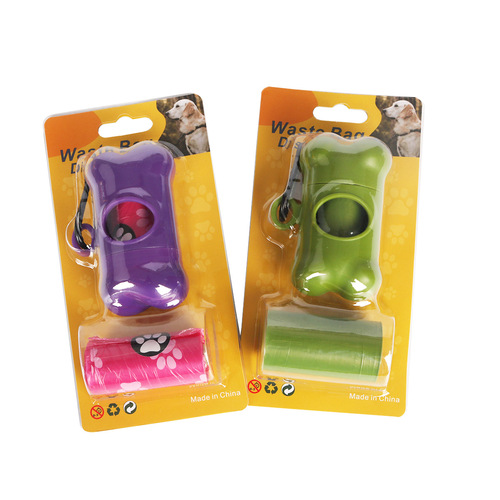 Pet garbage bag dispenser army green bone capsule toilet pickup dog poop bag storage box free printing logo