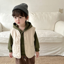 秋冬儿童马甲百搭加厚男童女童夹棉背心外穿a类保暖宝宝马甲外套