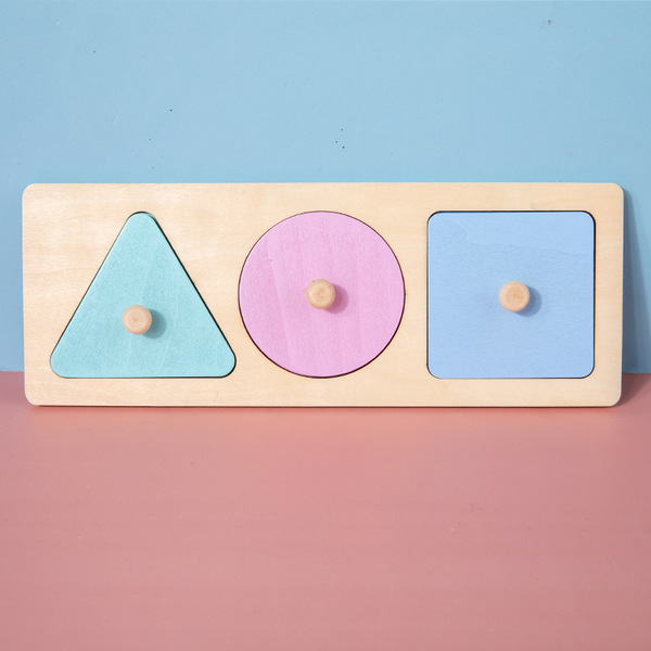 Cross-Border Wholesale Children's Early Education Hand-Grabbing Panel Macaron Magnetic Puzzle Shape Cognitive Matching Board Intellectual Toy
