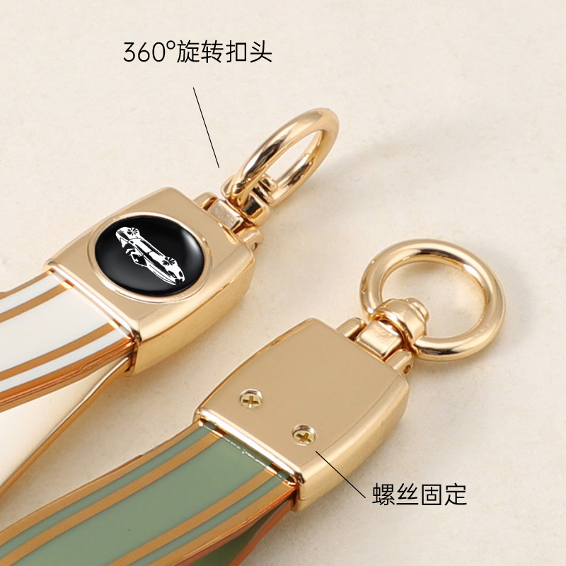 Cuerda de mano de silicona transfronteriza llavero de coche logotipo de coche apellido llavero anti-pérdida llavero de cuerda de mano de silicona duradera