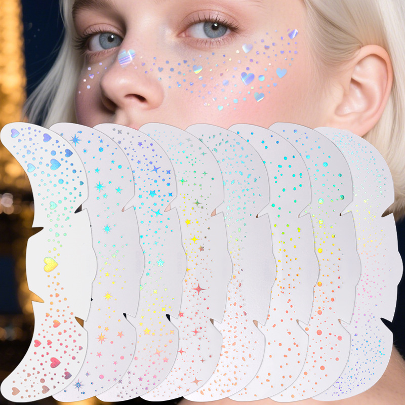 Cross-Border New Freckle Tattoo Stickers Hot Laser Tattoo Face Japanese and Korean Artificial Temporary Makeup Stickers Makeup Amazon