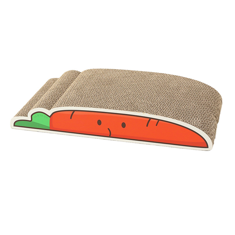 Pipitao original fruta forma de dibujos animados placa de agarre de gato corrugado resistente al agarre gato juguete gato suministros al por mayor