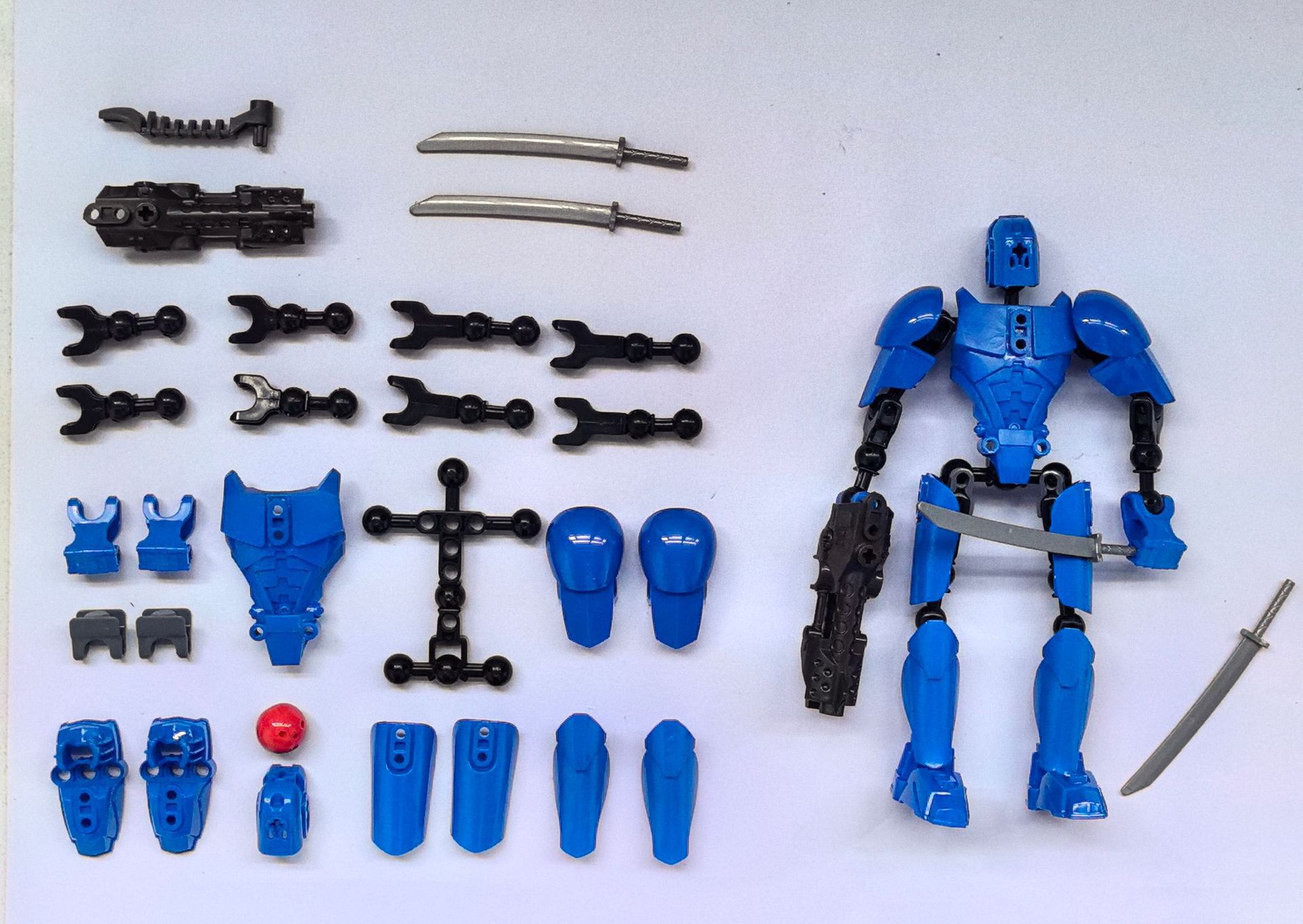 新款积木款蓝色(武器可以发射圆珠)