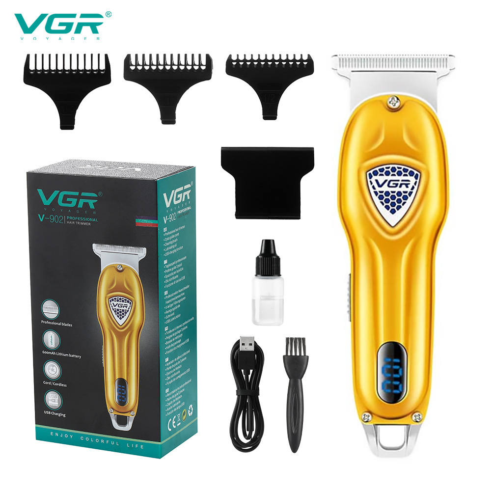 Cortapelos eléctrico retro, diseño totalmente metálico, herramienta de afeitado para cabello graso, cuidado personal en casa._voghion.com