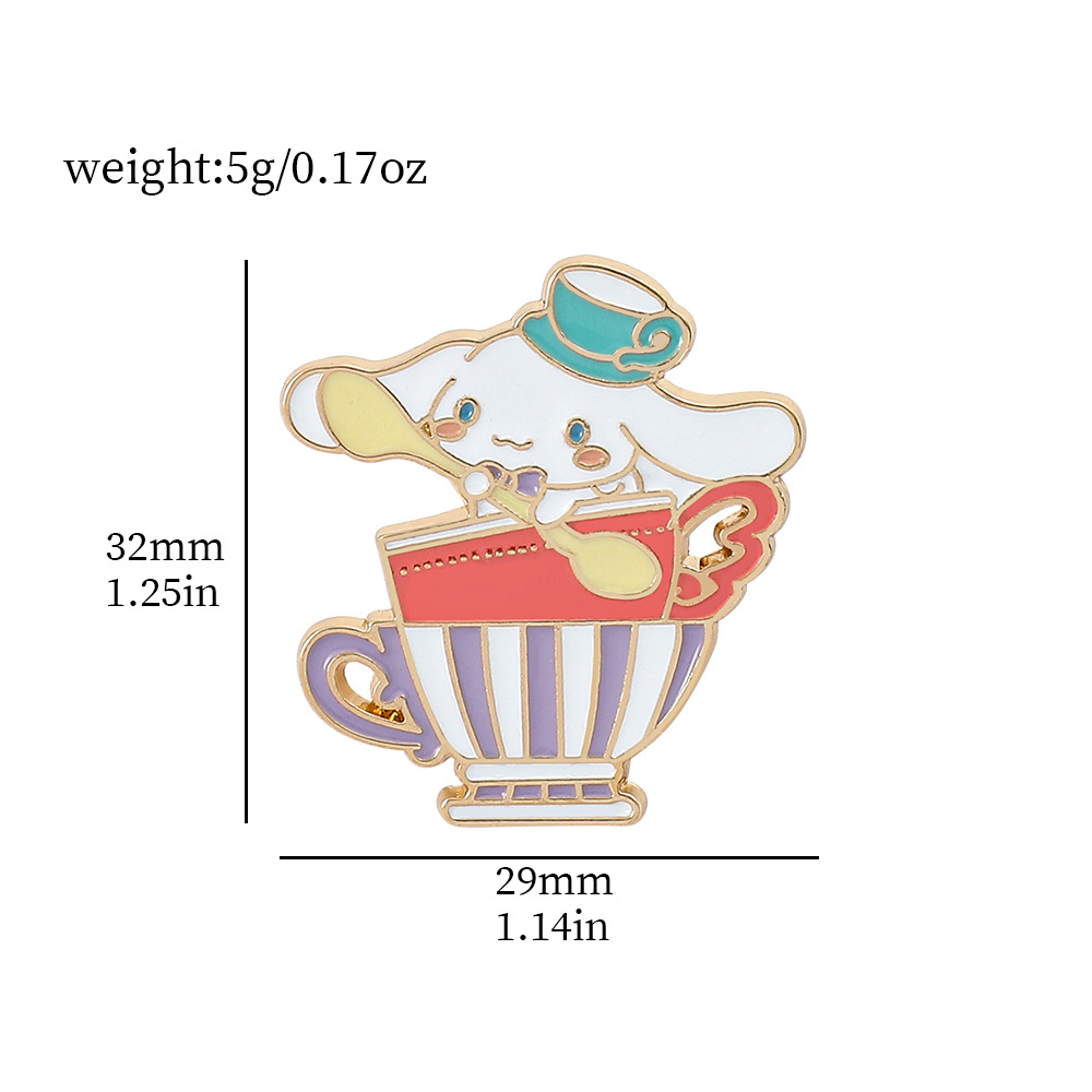 Venta caliente cien Sanrio serie de metal broche de dibujos animados coolomi Yugui perro KT gato todo-fósforo de moda insignia