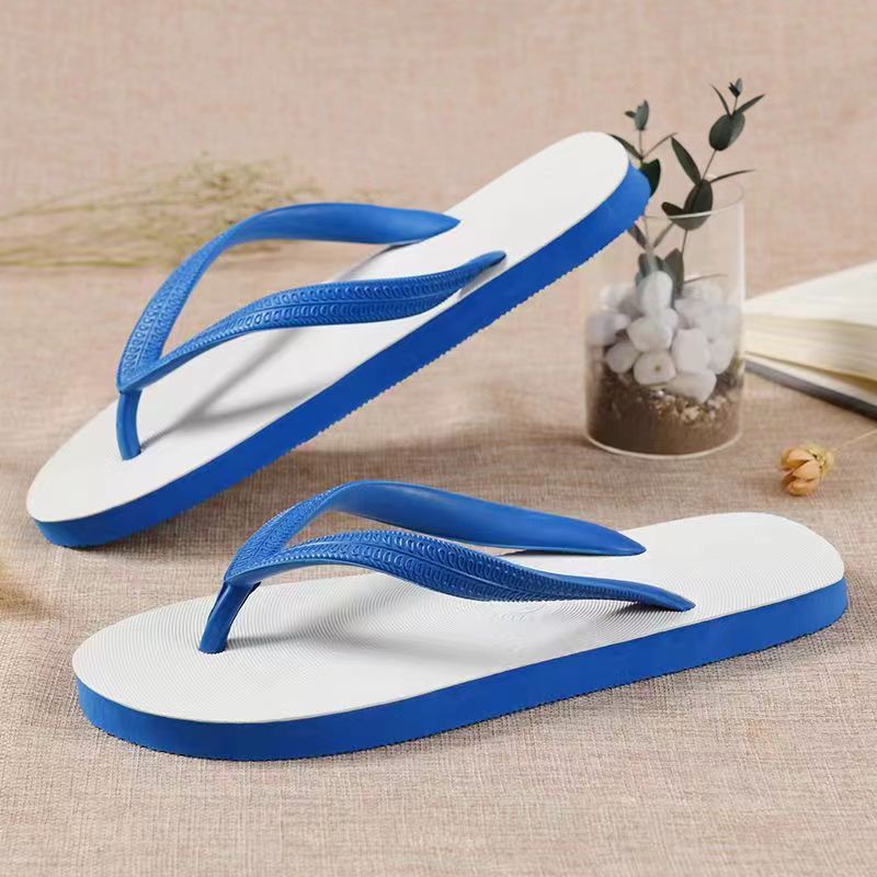 Chanclas exteriores para hombres, zapatillas de goma casuales antideslizantes de suela gruesa, zapatillas de playa de todo fósforo para salir en verano