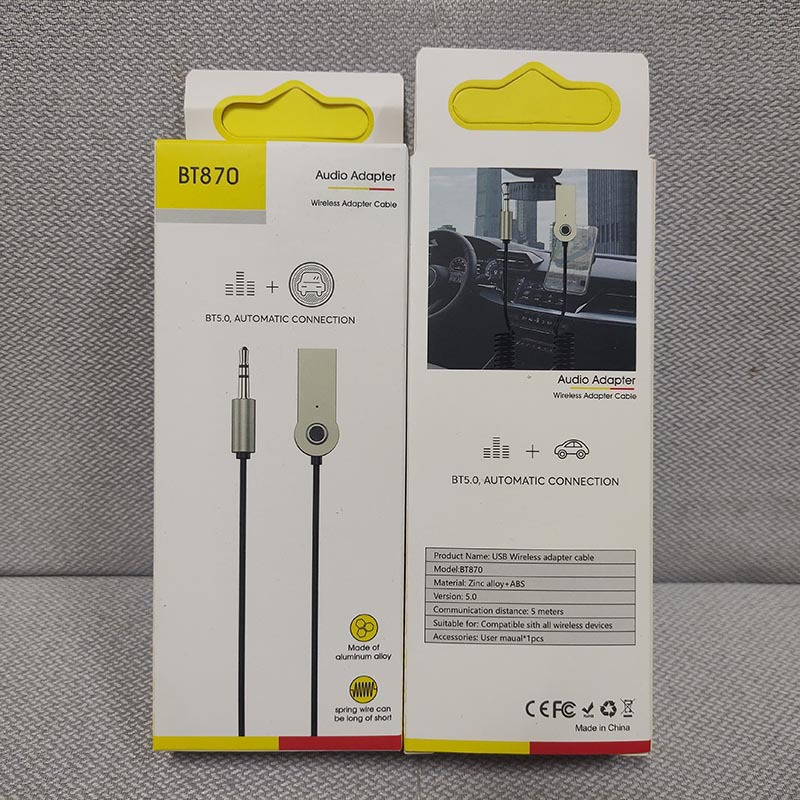 Premium car audio Bluetooth receiver with built-in microphone, Bluetooth hands-free calling, navigation, and music playback