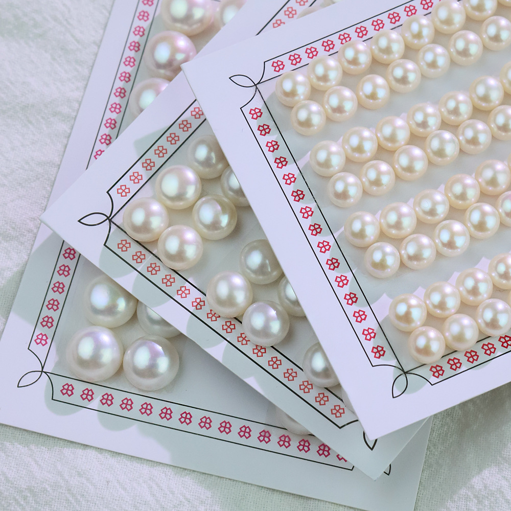 諸真珠天然淡水パンビーズ半穴マントー散珠ピアス裸玉ブレスレットアクセサリー卸売り