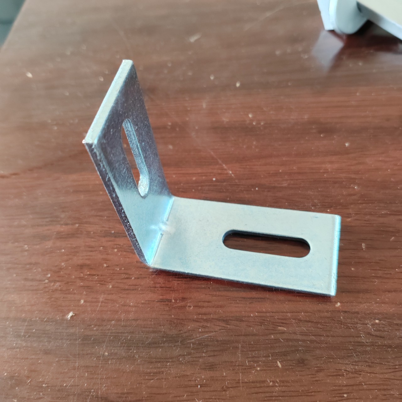 蓝白镀锌加筋角码加长加厚连接件90度直角固定防腐木l型镀锌接头