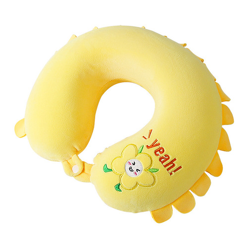 New Cartoon U-Shaped Pillow Memory Foam Pillow Core Neck Pillow Car Travel Portable Aircraft Neck Protector Travel Pillow U-Shaped Pillow