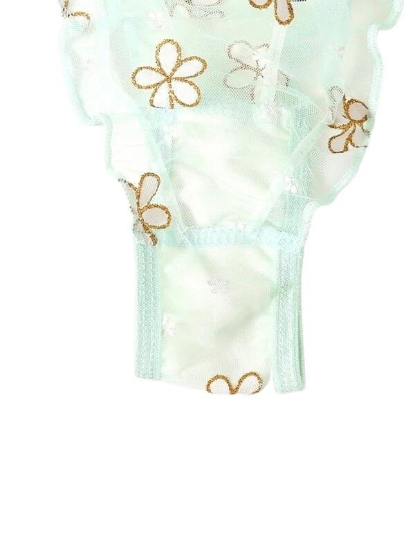 New Sexy And Fun Underwear Sexy And Cute Green Three Point Thin And Fun Lace Underwear_voghion.com