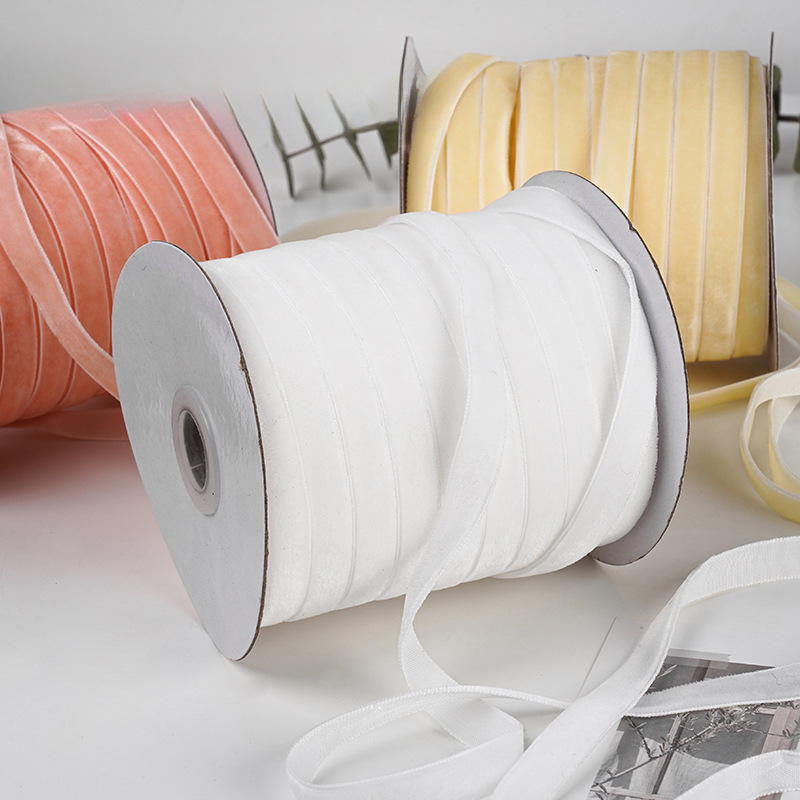 1cm cinta de flocado cinta de Navidad cinta de terciopelo unilateral cinta de terciopelo cinta de ropa accesorios cinta de tela de lana cinta de seda