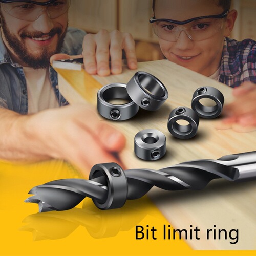 8-piece set 3-16mm woodworking drill bit limit ring drill bit positioning ring locator twist drill bit depth adjuster