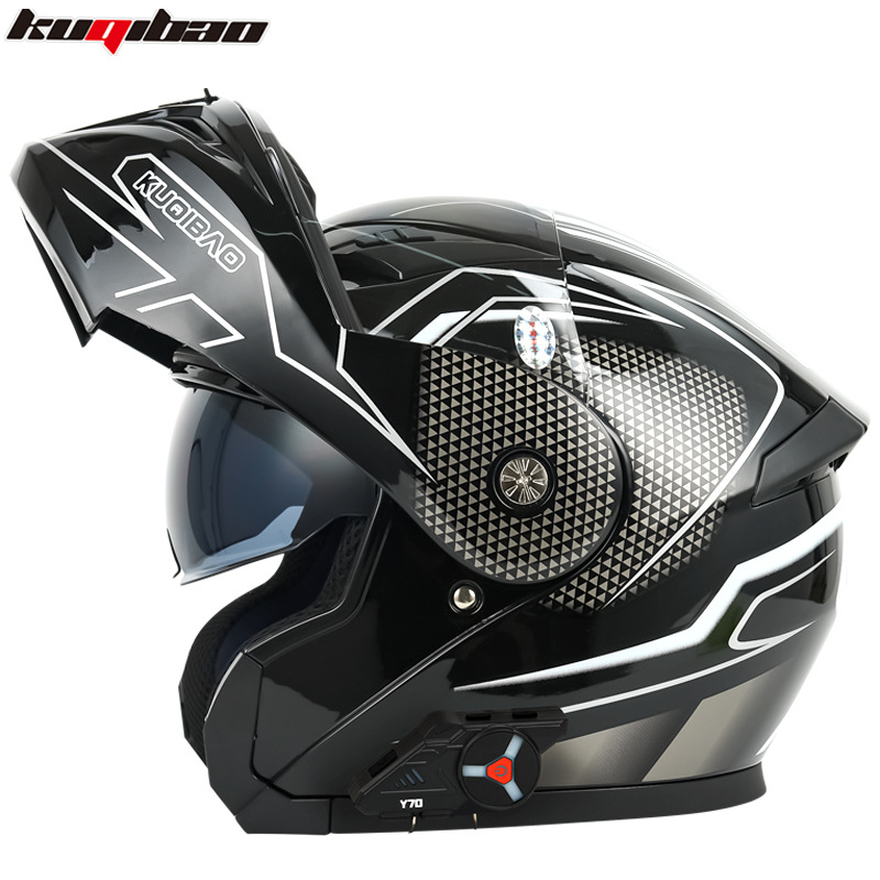 밝은 검은 탄소 섬유 흰색 꽃 (Y70 블루투스 사용)