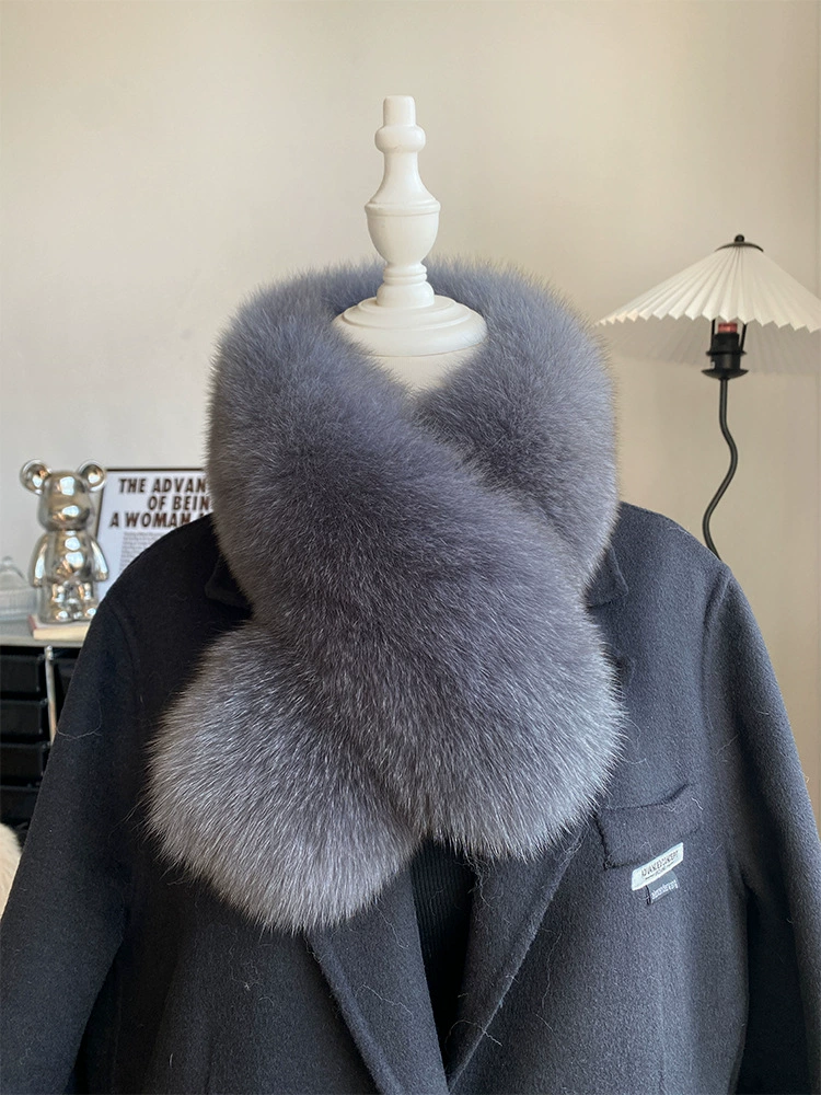 Winter scarf, keep warm double-sided collar, Korean style, genuine leather