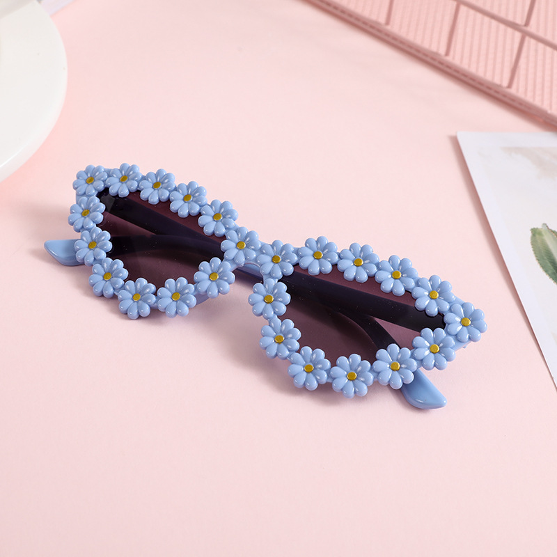 Casual Cute Flower Ac Cat Eye Full Frame Glasses display picture 9
