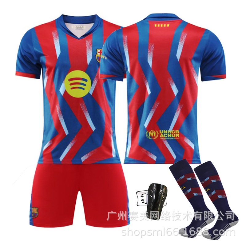 Nike FC Barcelona 2025/26 Fourth Kit Set Gym Blue/Salsa Red