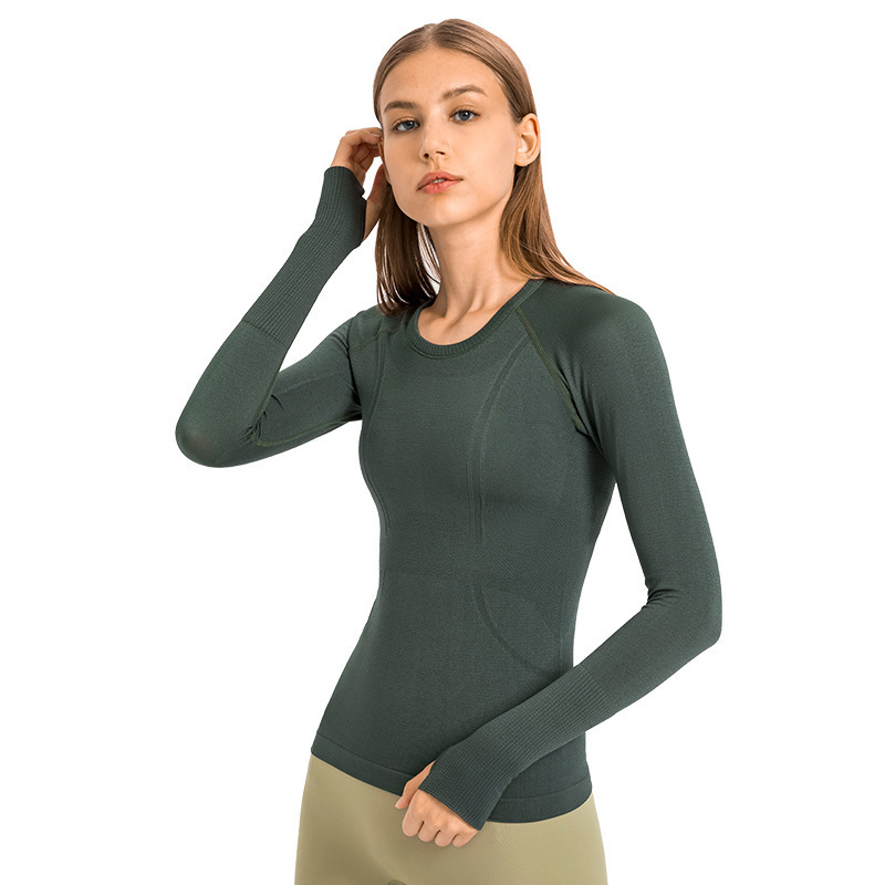 New Women's Long-Sleeved Sports T-Shirt, Running and Fitness Top, Slim Fit, Breathable Yoga Long-Sleeved Top