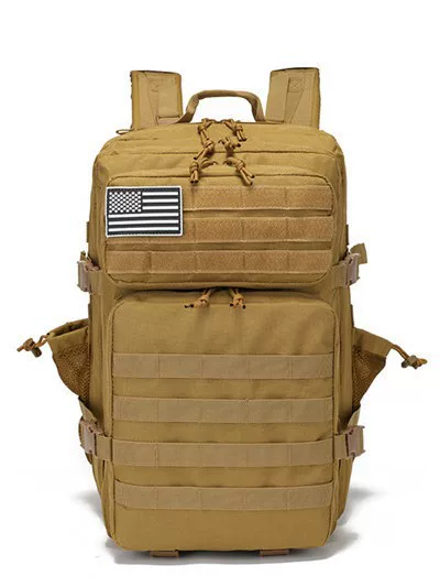 Cross-Border Tactical Backpack, Outdoor Mountaineering Bag, 45L Large Capacity Tactical Cycling Backpack, Hiking Equipment Camping Bag