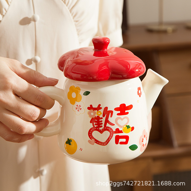 Teapot, ceramic tea set, gift box, Birthday gift