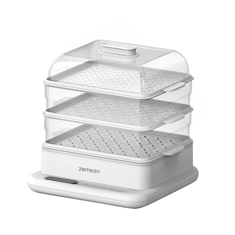 OEM加工定制家用蒸锅早餐机蒸煮一体锅三层全自动多功能电蒸锅