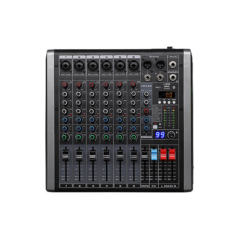 국경 간 대외 무역 전문 믹서 무대 웨딩 성능 전용 DJ 장비 블루투스 USB 99 효과