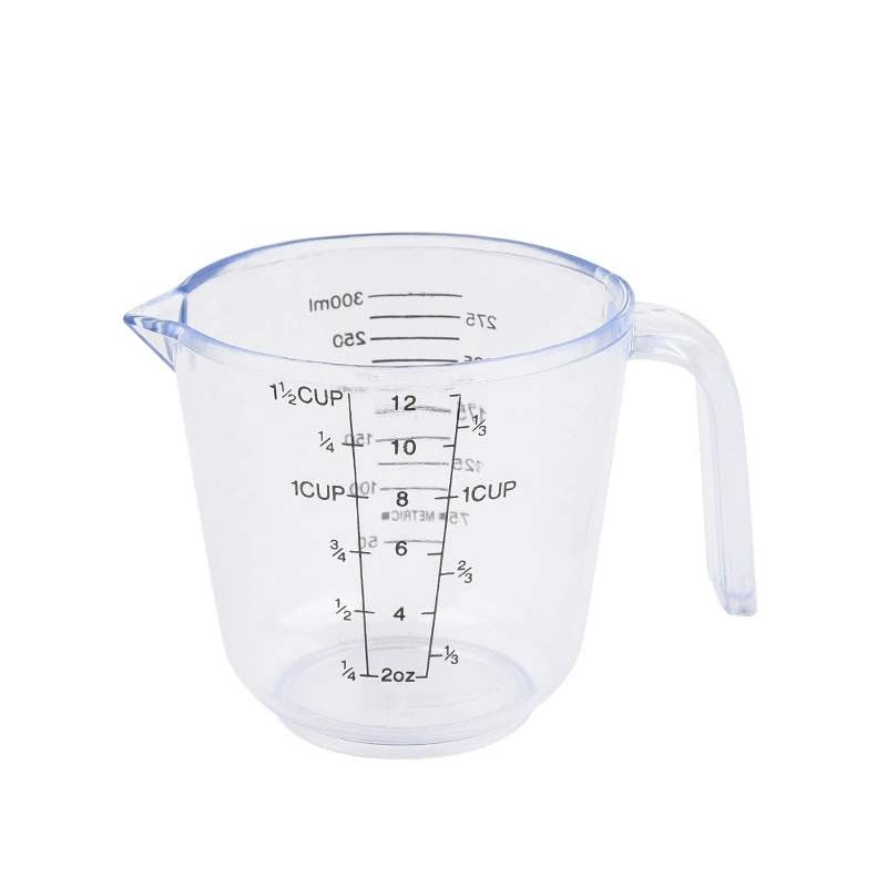 Plastic transparent small measuring cup scaled, 1000 ml
