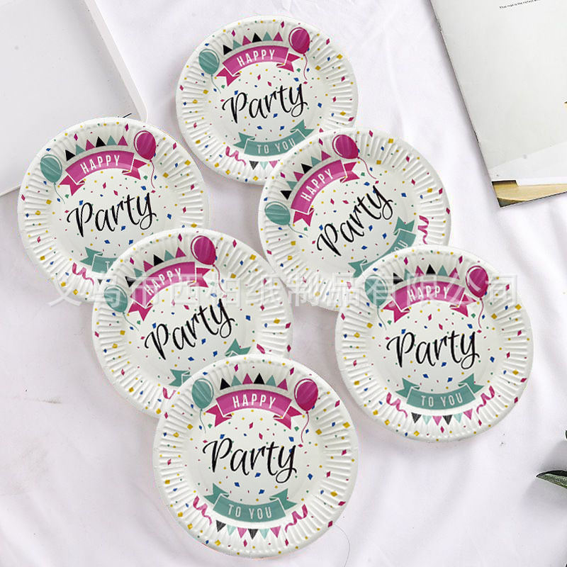 Cross-border Birthday Party Disposable Plate Picnic Plate Cake Plate Large Paper Plate Dessert Table Decoration Tableware Cross-border Birthday Party Disposable Plate Picnic Plate Cake Plate Large Paper Plate Dessert Table Decoration Tableware