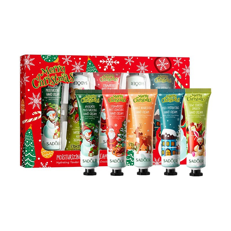 Comercio exterior transfronterizo SADOER colorido traje de crema de manos de flores y frutas hidratante anti-agrietamiento crema de manos regalo image 11