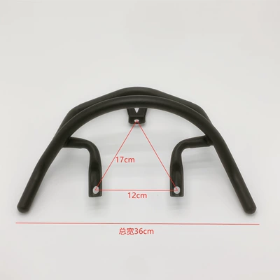 Turtle King Electric Vehicle Shelf Tail Box Rack Extended Version Short Version Turtle King Takeaway Rack Cargo Rack Modified Rack Universal (Motorcycle tail) - long-turtle-queen-armrest-black