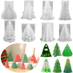 スポットクリスマスツリーアロマキャンドルシリコーン型クリスマスdiy松の木ナイトライト石膏樹脂装飾品卸売