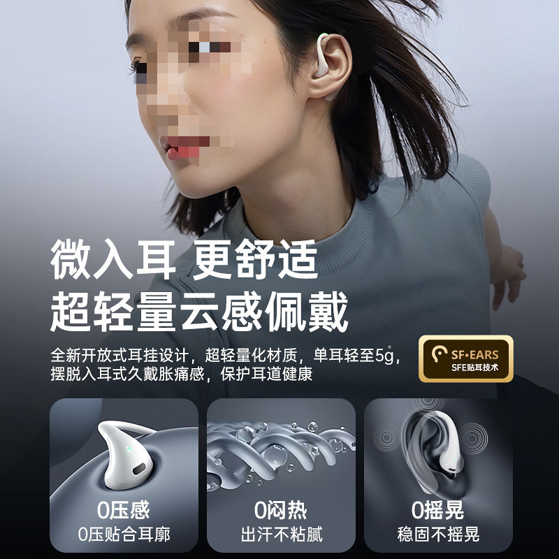 2025低延迟高音质超长续航挂耳式无线耳机音质不入耳运动蓝牙耳机|undefined