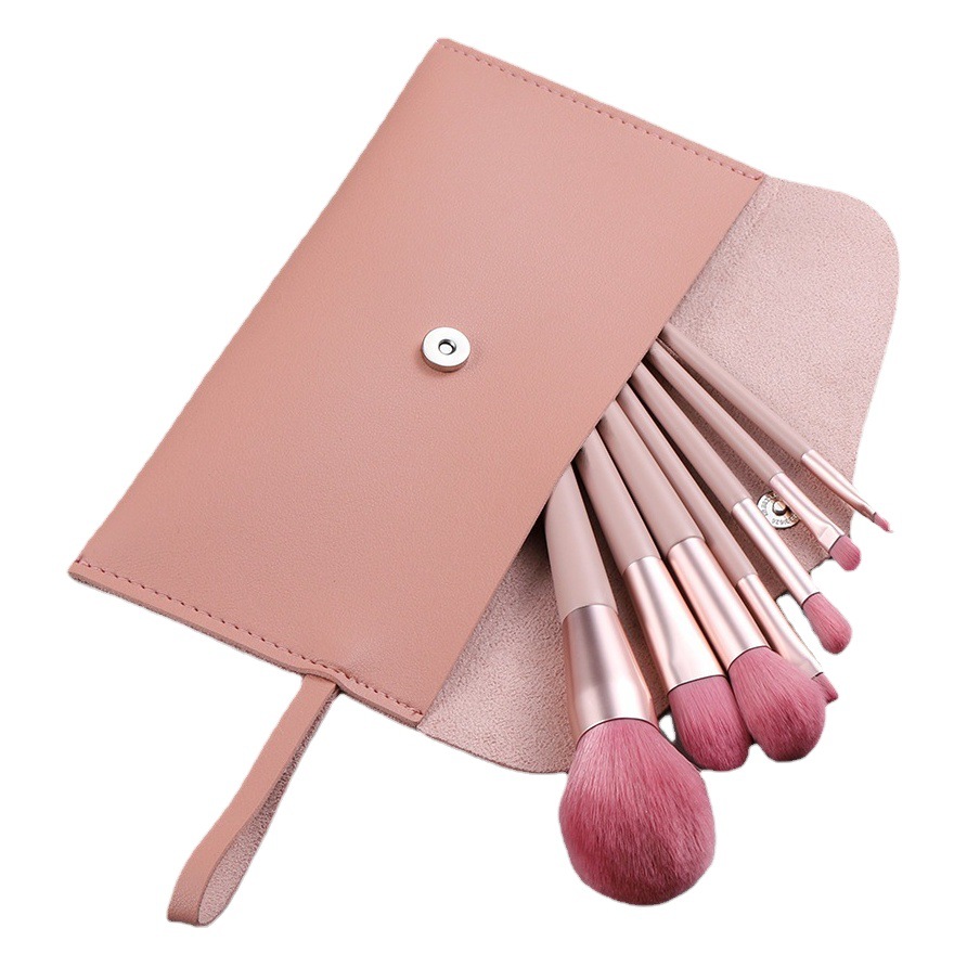 Fenglida 7 piezas 12 piezas Rosa maquillaje cepillo belleza herramientas sombra de ojos cepillo portátil conjunto cepillo cosmético bolsa traje