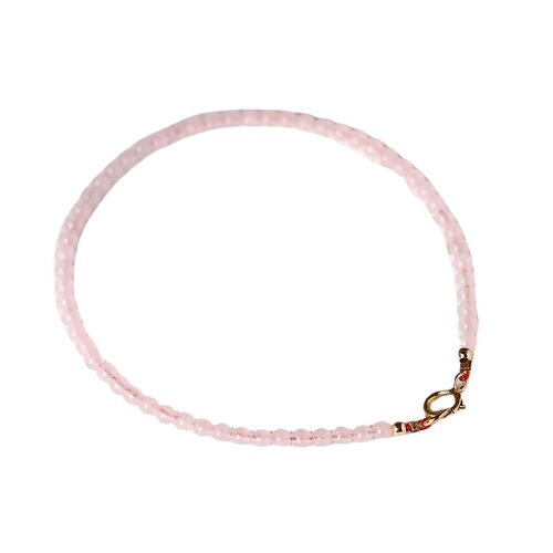 Attracting love fortune strawberry crystal bracelet girls ins niche design pink crystal garnet ultra fine bead good luck 