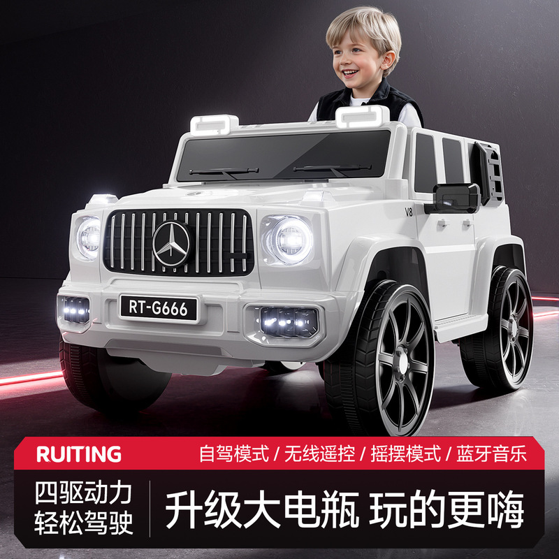 Children's electric car, four-wheel drive, rocking car for 2-9 year old kids, toy car with lights, music, remote control, and seating capability Children's electric car, four-wheel drive, rocking car for 2-9 year old kids, toy car with lights, music, remote control, and seating capability