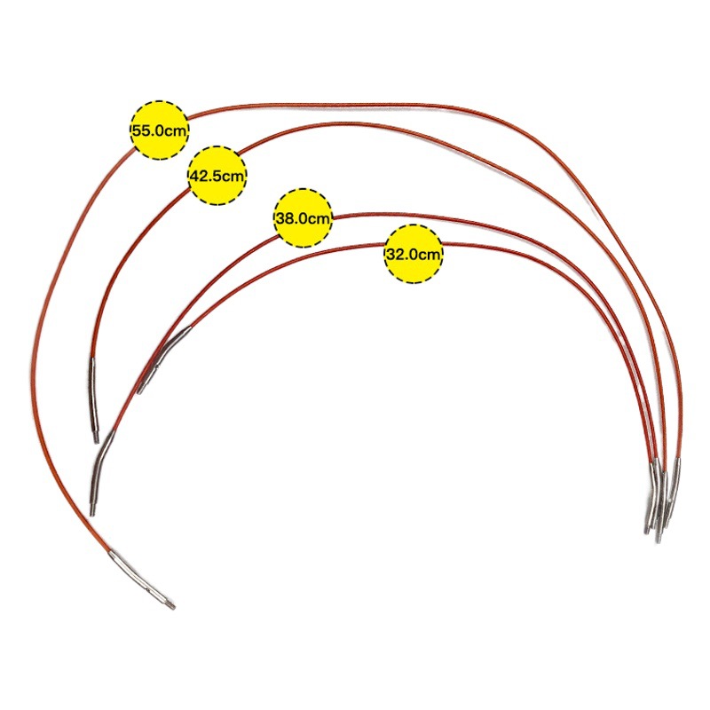 Suéter aguja herramienta de tejer cuerda desmontable Cambio de aguja anillo de bambú carbonizado aguja 13 pares conjunto con bolsa de accesorios