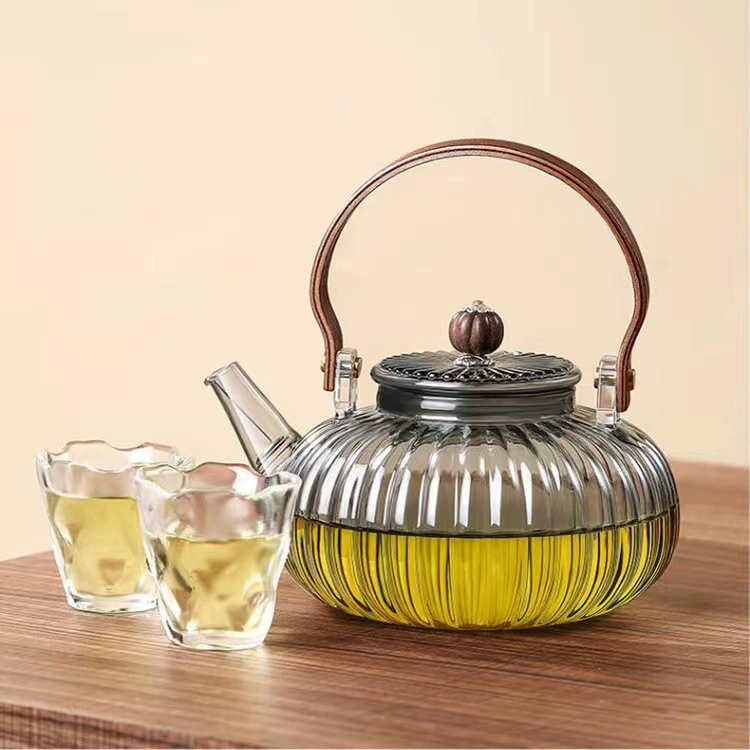 Glass teapot, filter, tea cup, increased thickness