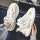 2024 new spring trendy brand sports and leisure high-end feeling Hong Kong style thick soles increase height, dad trendy shoes for men