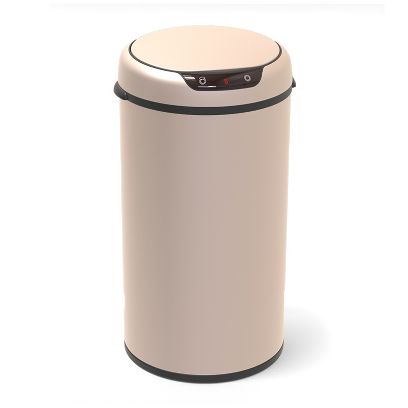 Basura circular inteligente de acero inoxidable 30L / 42L / 50L de alta capacidad automática de inducción de basura metálica