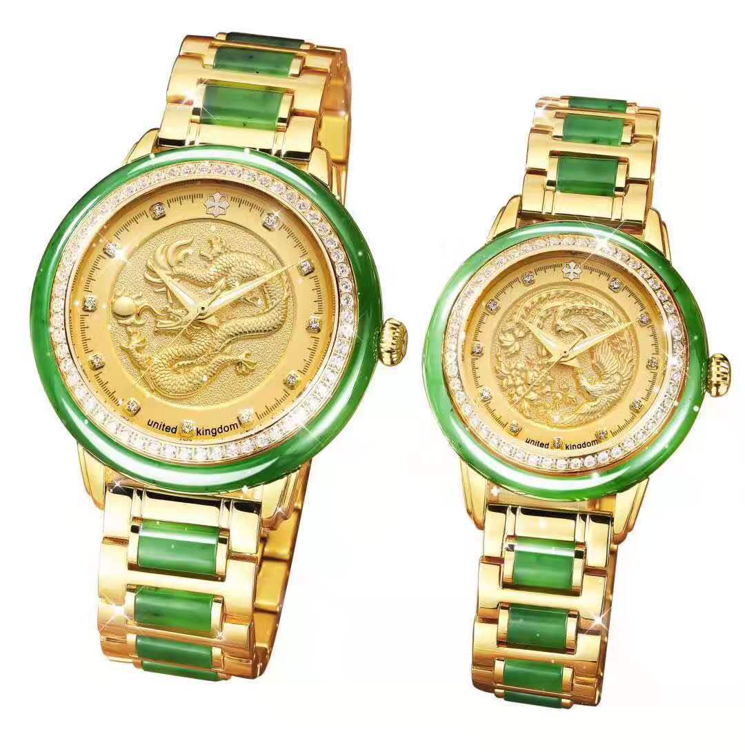 prosperity brought by the dragon and the phoenix Limit watch men and women Jasper steel strip Diamond Sapphire Mechanical watch wholesale On behalf of