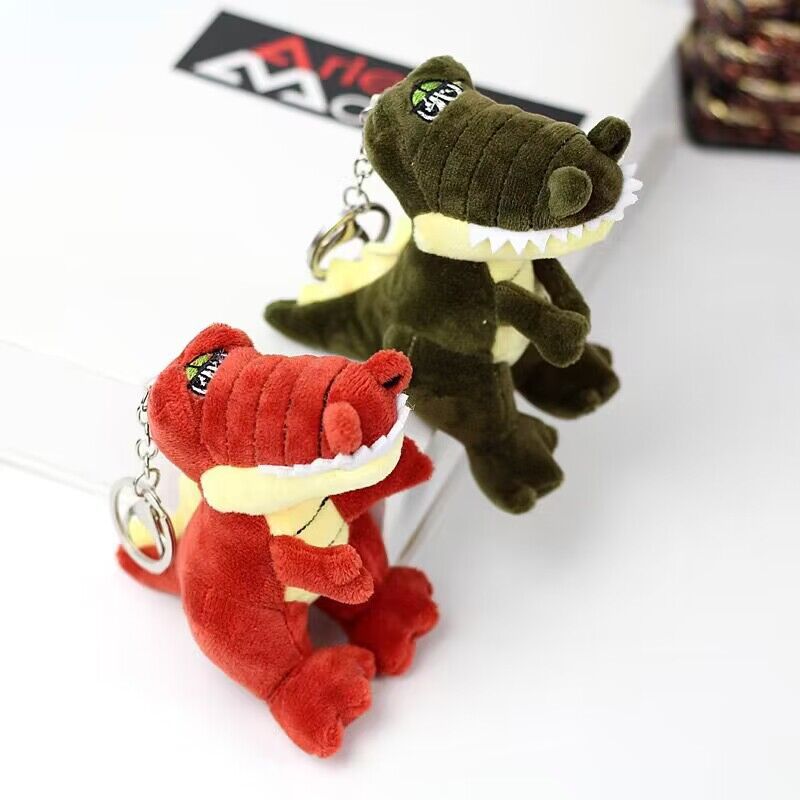 Creativo de dibujos animados de cocodrilo llavero dinosaurio colgante de coche juguete de los niños pequeño cocodrilo muñeca regalo de la muchacha