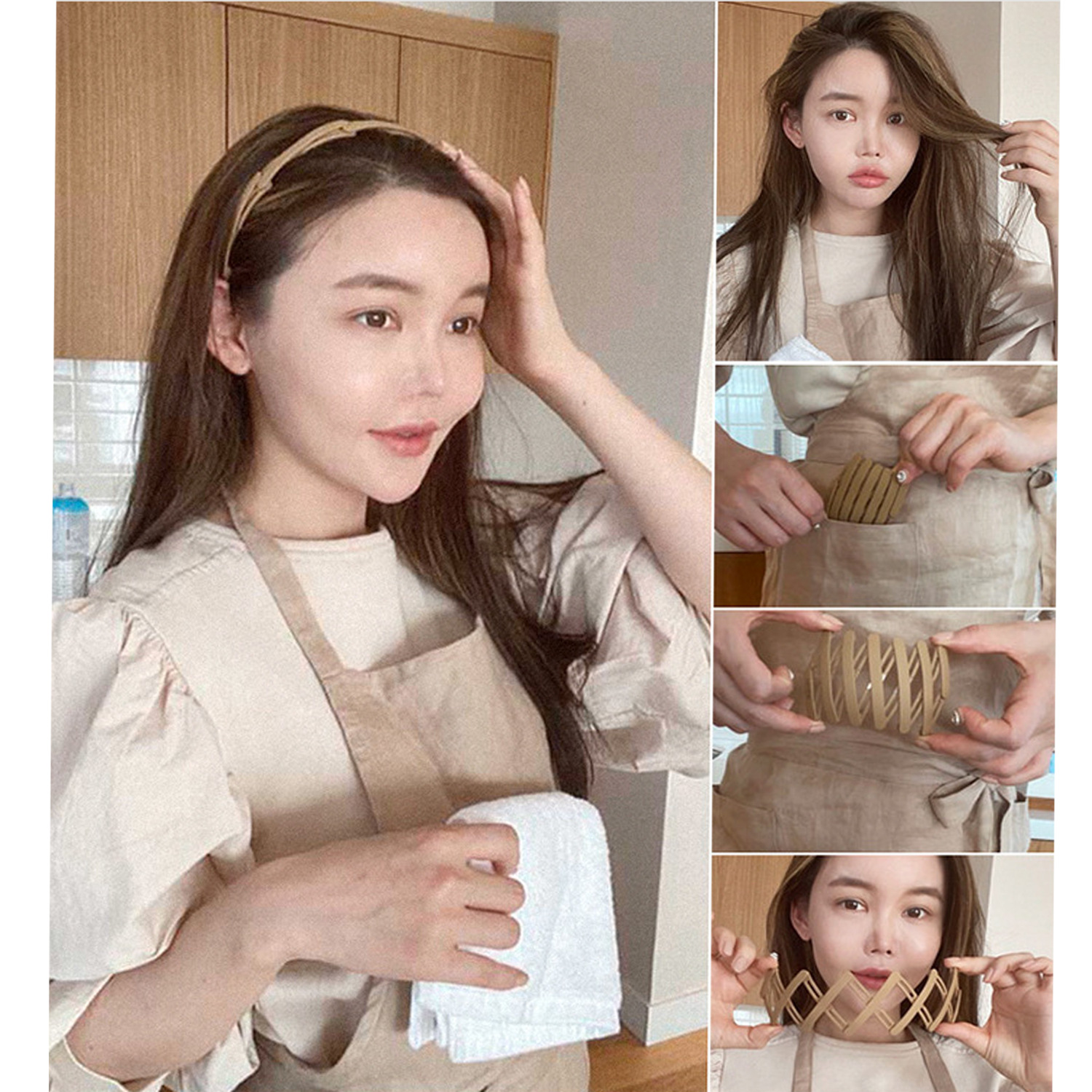 韩版新款可伸缩折叠发箍网红便携发箍防滑潮流头扣发箍