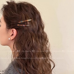 シンプルなワンワードクリップ韓国ヘアクリップ女性用2025新しいハイエンド前髪クリップヘッドバンドインサイドヘアクリップ2個